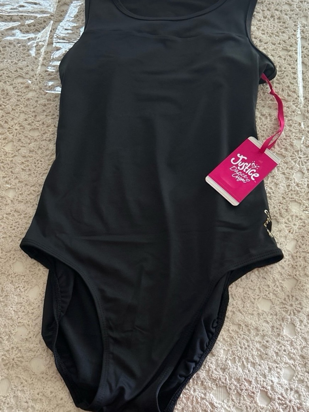 Justice dance leotard keyhole back brand new